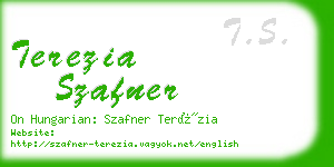 terezia szafner business card